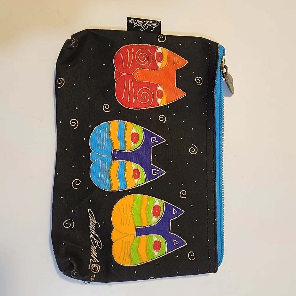 Laurel Burch Vibrant Cat  Pouch